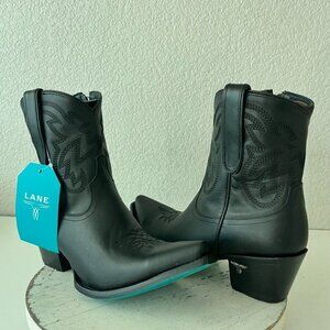 Lane SMOKESHOW Womens Cowboy Bootie 10.5 Black Western Cowgirl Short Ankle Boots
